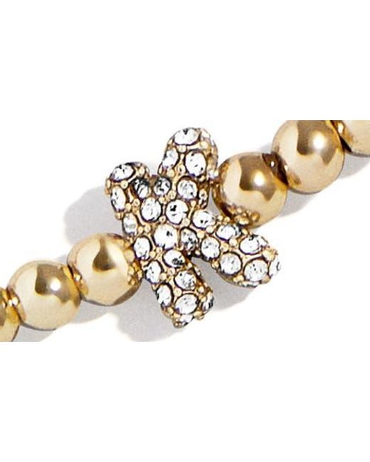 BaubleBar Metallic Pavé Pisa Station Beaded Bracelet