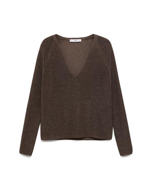 Mango Black Metallic Sweater