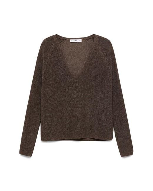 Mango Black Metallic Sweater