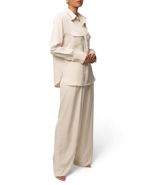 JLUXLABEL Natural Misty Button-Up Shirt