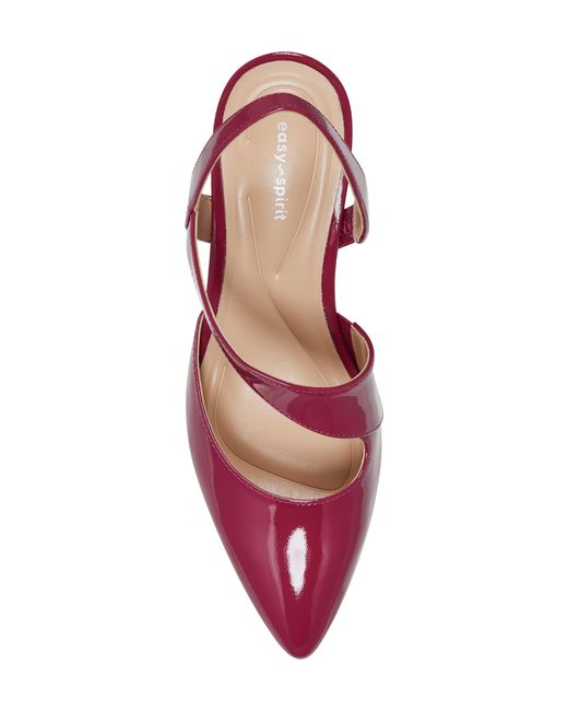 Easy Spirit Red Recruit Slingback Pointed Toe Pump