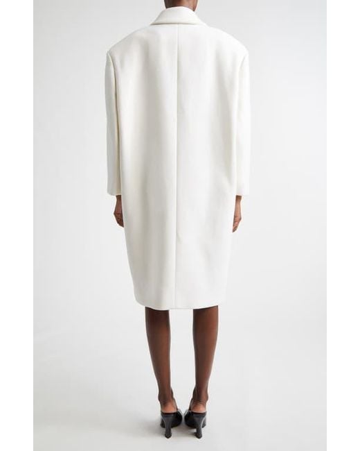 Givenchy White Oversized Wool Coat