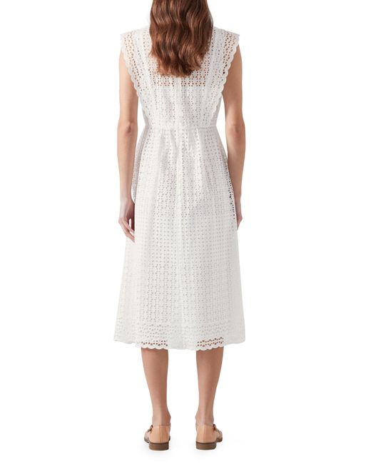 L.K.Bennett White Laila Broderie Cotton Dress