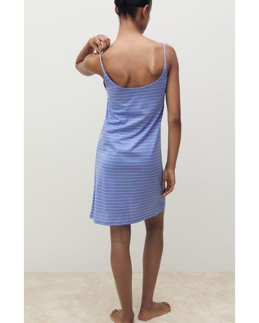 Mango Blue Stripe Cotton Nightgown