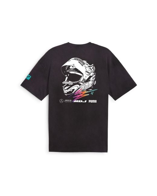 PUMA Black Mad Dog Jones X Mercedes-amg F1 Cotton Graphic T-shirt for men
