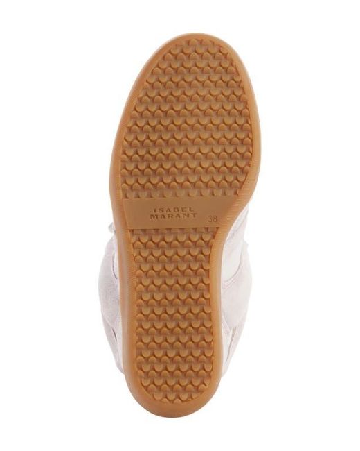 Isabel Marant White Bekett Hidden Wedge High Top Sneaker