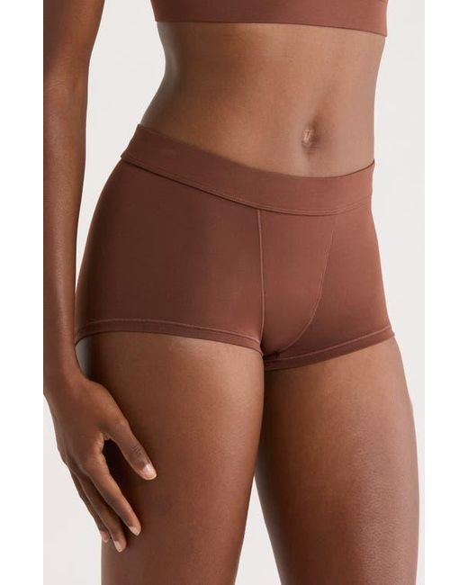 OXER Brown Luxe Bold Stretch Modal Boyshorts