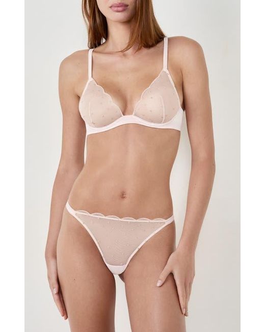 Etam Pink Divine Rhinestone Thong