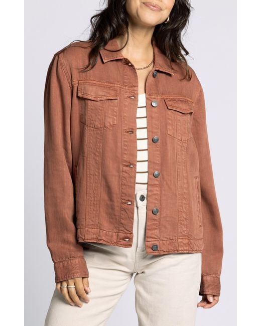 Thread & Supply Brown Jackie Denim Trucker Jacket