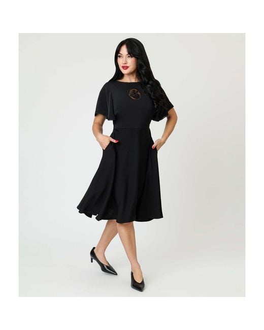 Unique Vintage 1930S Swing Dress in Black | Lyst