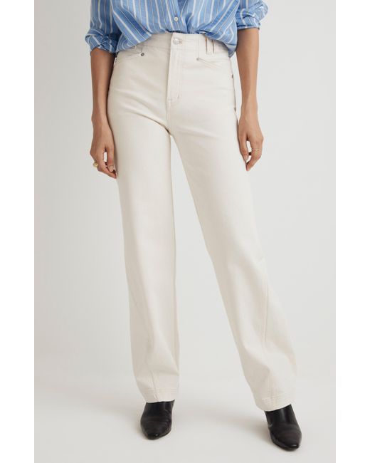 Madewell White The Perfect Wide Leg Jeans