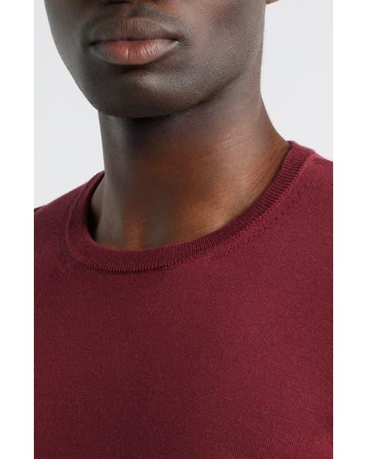 Boss Red Leno Virgin Wool Crewneck Sweater for men