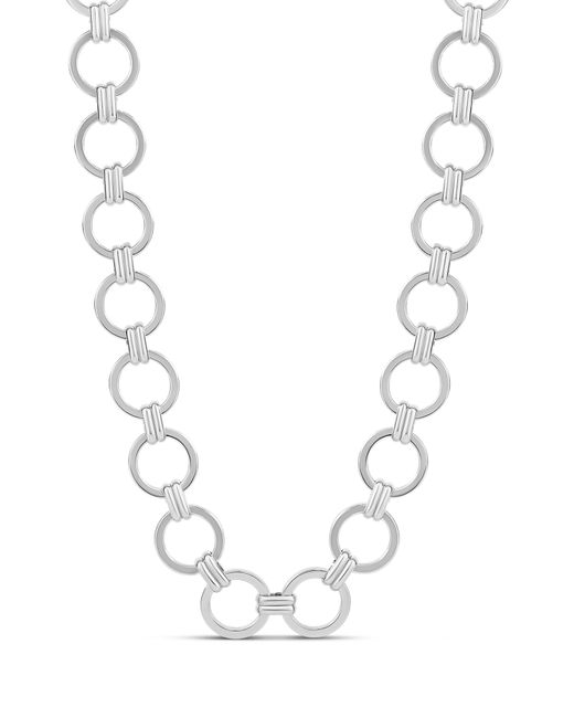 SHYMI White Round Link Statement Necklace