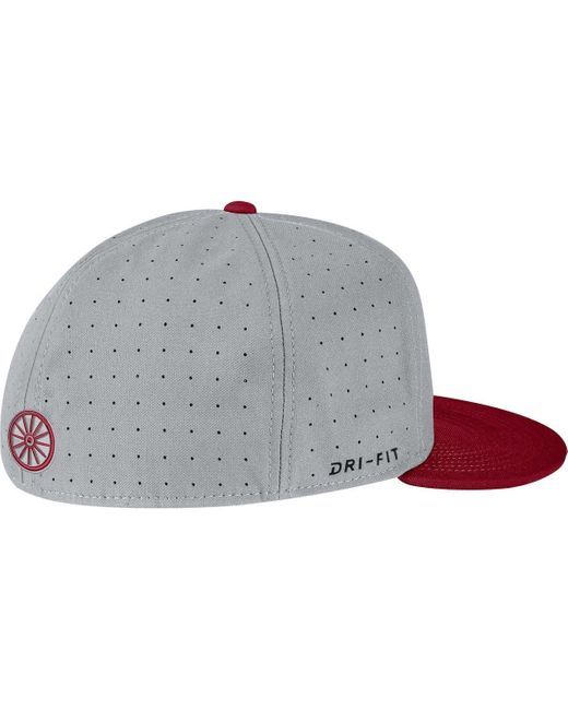 Nike Oklahoma Sooners Aero True Baseball Performance Fitted Hat At Nordstrom in Gray for Men Lyst