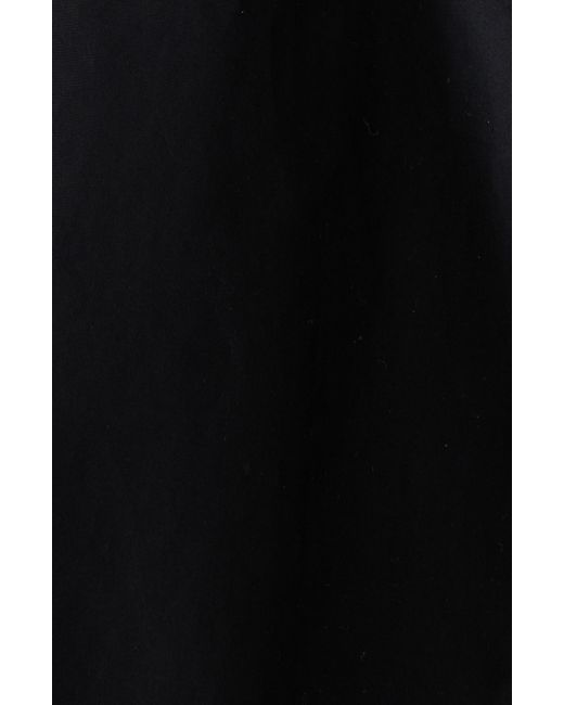 Balenciaga Black Kick Collar Cocoon Long Sleeve Cotton Poplin Shirtdress