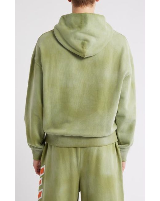 Elwood Green Fireside Distressed Logo Hoodie for men