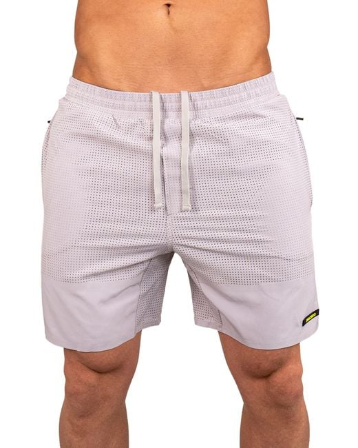 Maceoo Blue Perforated Training Shorts for men
