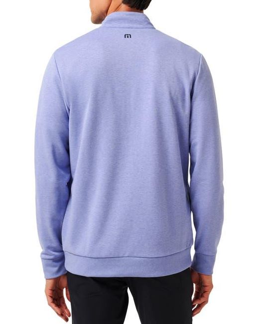 Travis Mathew Blue Moonlighter Half Zip Pullover for men
