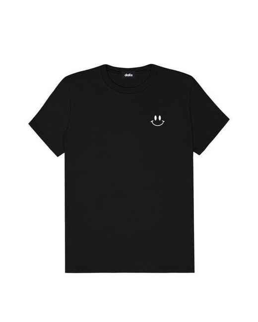 Alix Black Smile Face Tee