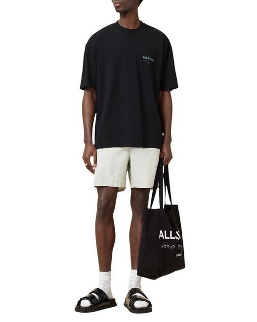 AllSaints White Soleil Swim Trunks for men