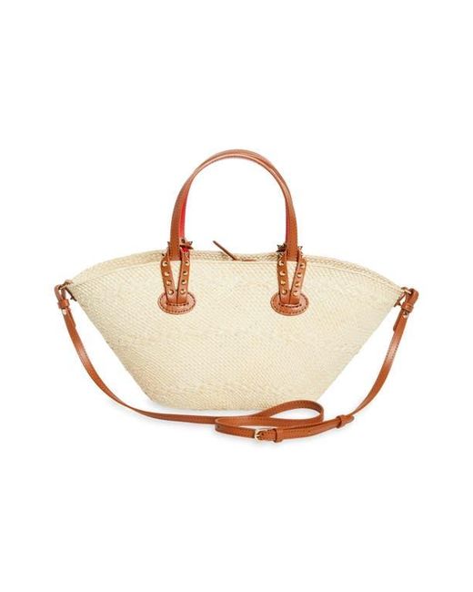 Christian Louboutin Mini Cabata Raffia Basket Tote in Natural | Lyst