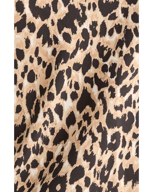 Kasper Multicolor Print Tie Neck Sleeveless Top
