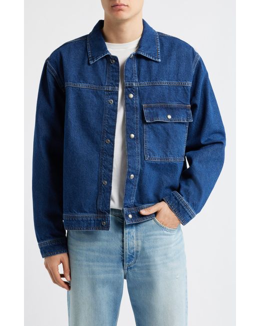 AllSaints Blue Cast Denim Jacket for men