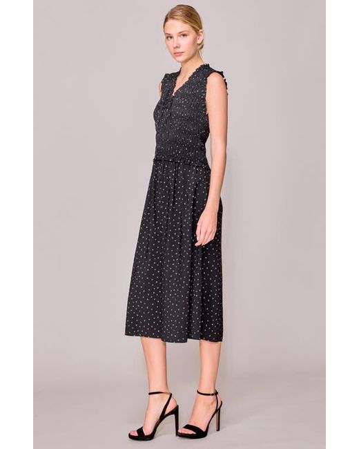 MELLODAY Multicolor Shirred A-Line Dress