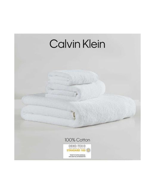 Calvin Klein White Entwine 3-Piece Towel Set