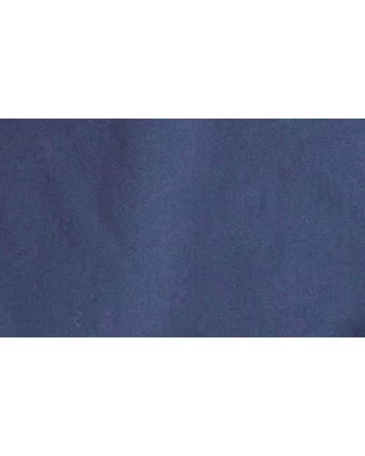 English Factory Blue Contrast Scalloped Trim Cotton Top