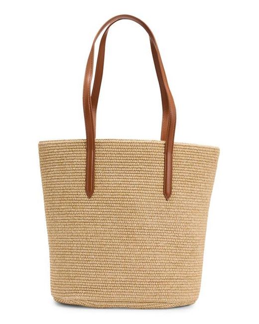 BOSS Palmah Faux Raffia Tote in Natural | Lyst