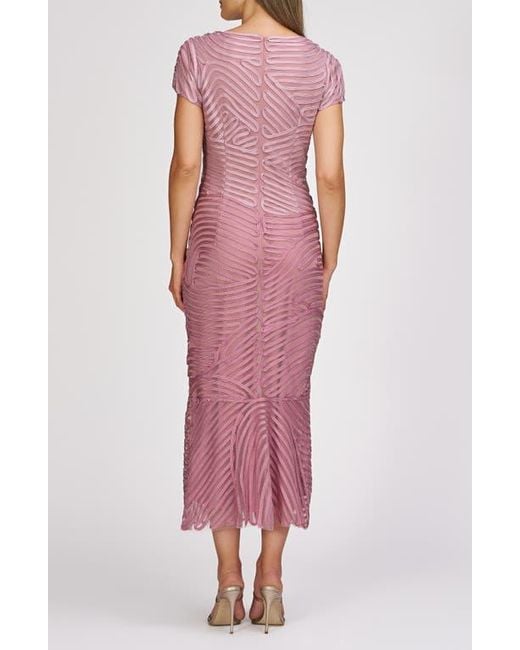 JS Collections Pink Julianna Soutache Cocktail Dress
