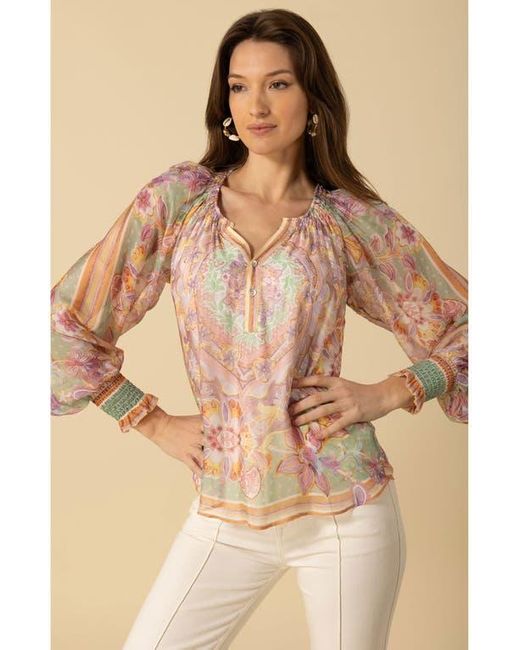 Hale Bob Natural Michaela Chiffon Top