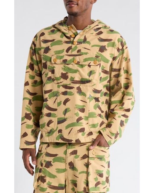 Brain Dead Metallic Brushstroke Camo Hooded Jacket for men