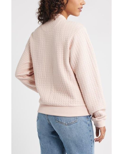 Caslon White Quilted Cotton Bomber Jacket