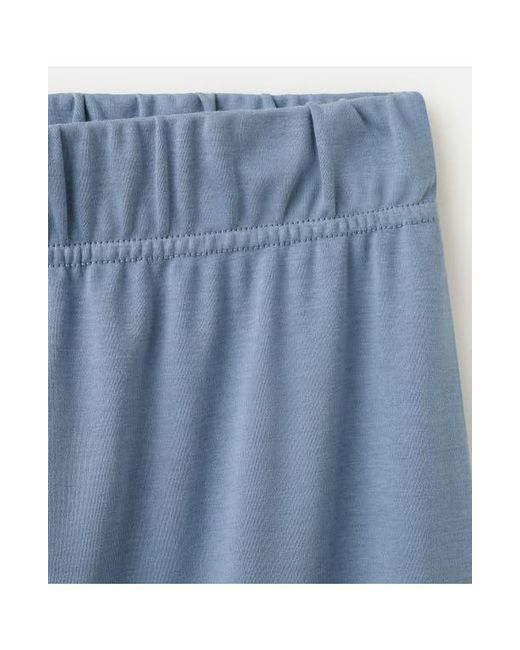 Mango Blue Solid Cotton Pajama Pants
