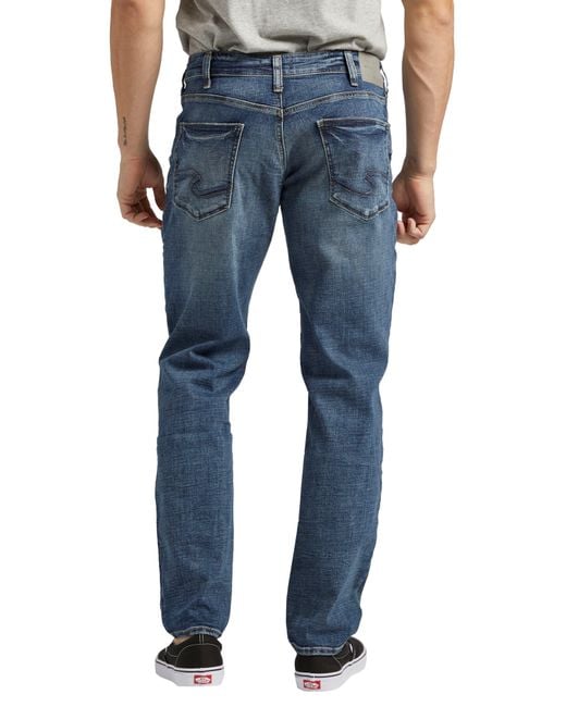 Silver Jeans Co. Blue Eddie Athletic Fit Tapered Jeans for men