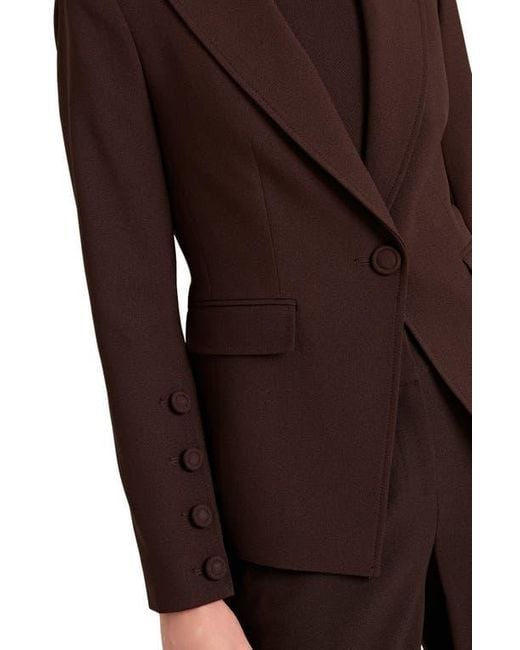 Tahari Brown One-Button Blazer