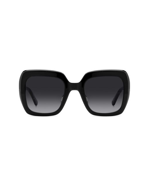 Kate Spade Black Naomis 52mm Gradient Square Sunglasses