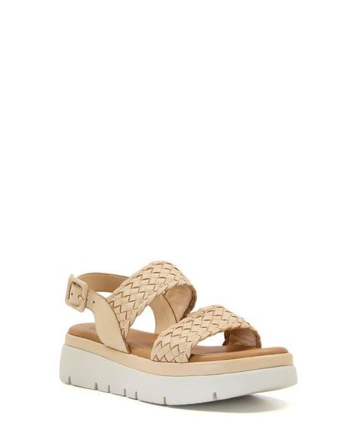 Dune Natural Lorris Slingback Platform Sandal