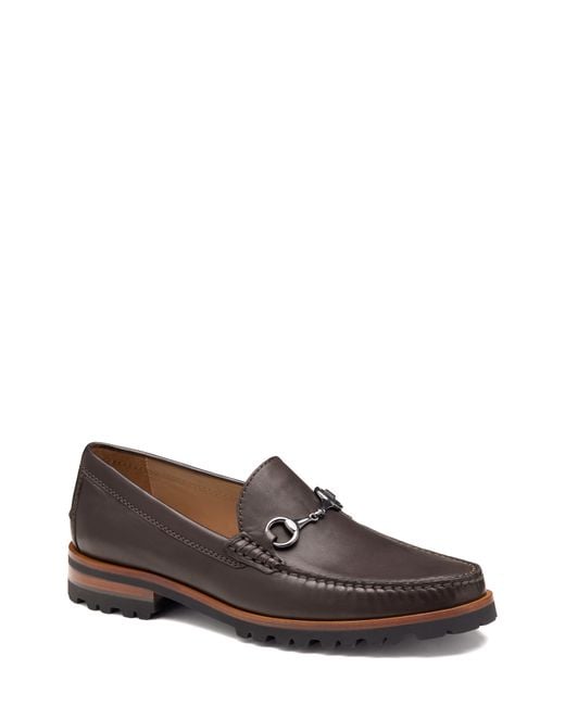 Johnston & Murphy Brown Baldwin Lug Sole Bit Loafer for men