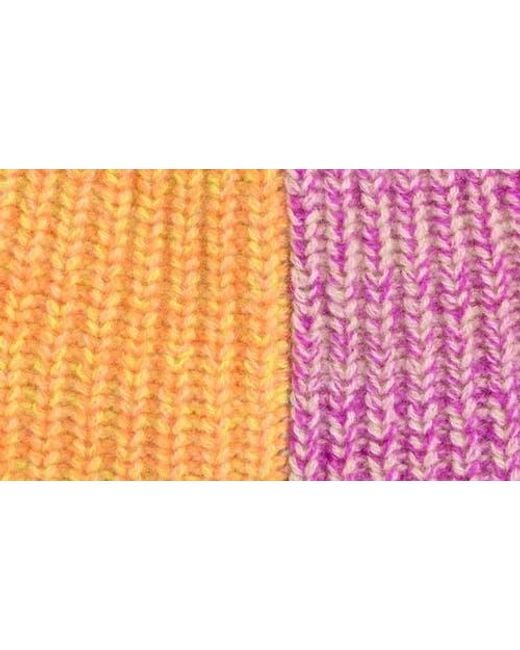 Waste Yarn Project Pink Yaya Colorblock One Of A Kind Beanie for men