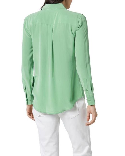Equipment Green Signature Silk Button-Up Shirt
