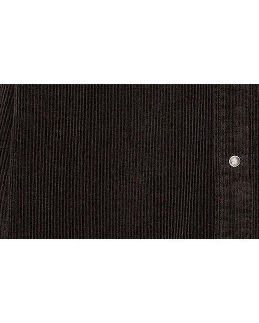 NN07 Black Ricky 50004 Organic Cotton Corduroy Snap-Up Western Overshirt for men