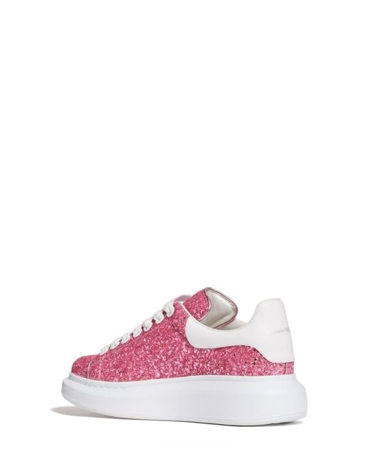 Alexander McQueen Lace Sneaker in Pink Glitter (Pink) - Save 45% - Lyst