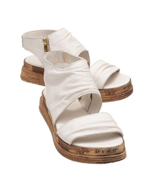 Forever & Always Shoes Multicolor Lunas Leather Side-Zip Flat Heel Sandal