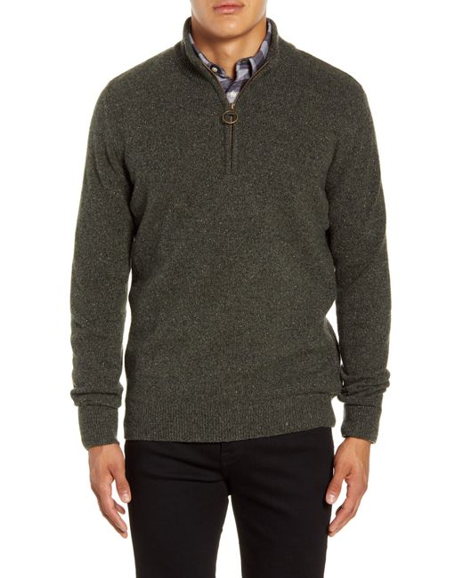 Barbour Green Tisbury Half Zip Pullover Sweater for men