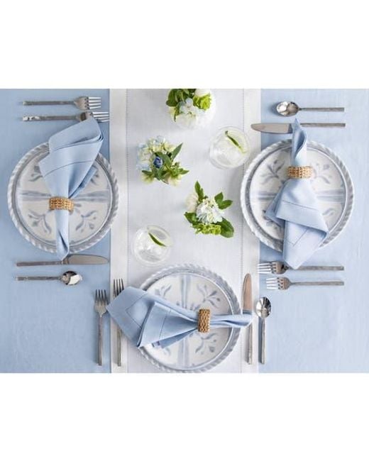 Solino Home White Linen Table Runner