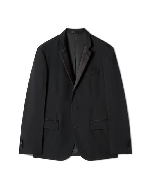 Lanvin Black Wool Jacket With Stand-Up Collar for men