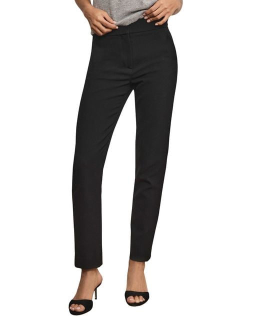 Veronica Beard Black Renzo Flat Front Pants